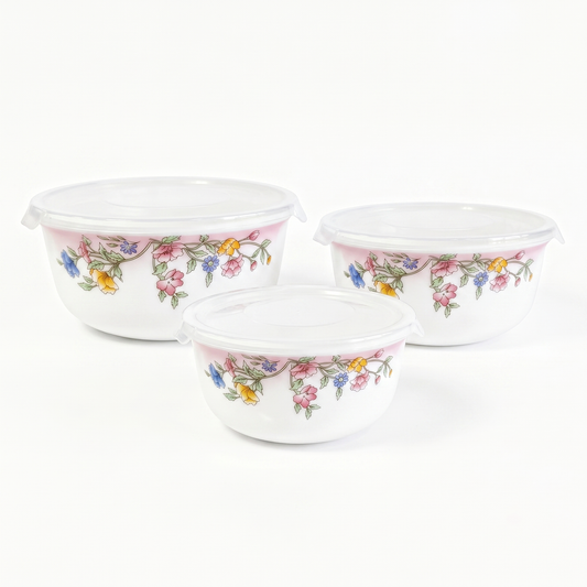 Covel Opalware Casserole Set - Set of 3 Pc