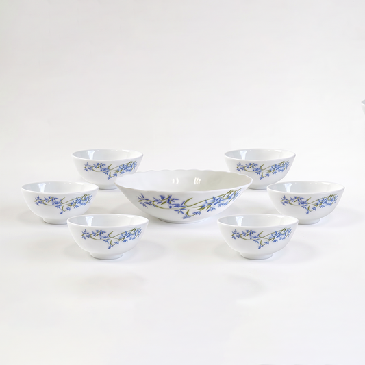 Autumn Opalware Pudding Set - Set Of 7 Pc