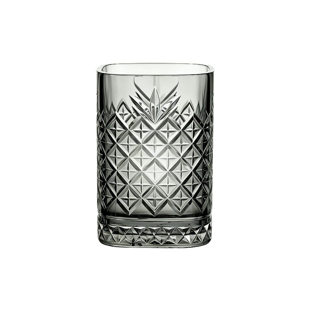 Vetro Square Glass 270 Ml - Smoke Grey - Set Of 6 Pcs