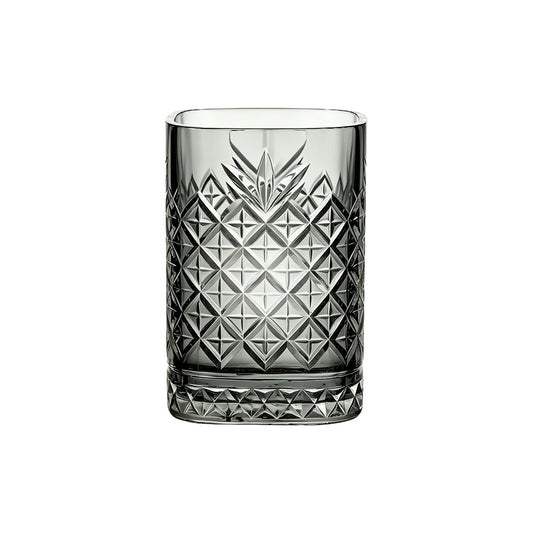 Vetro Square Glass 270 Ml - Smoke Grey - Set Of 6 Pcs