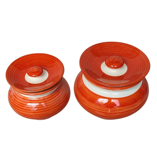 Luxora Handi Set with Lid 1 L + 1.5 L - Set of 2 Pcs (Orange)