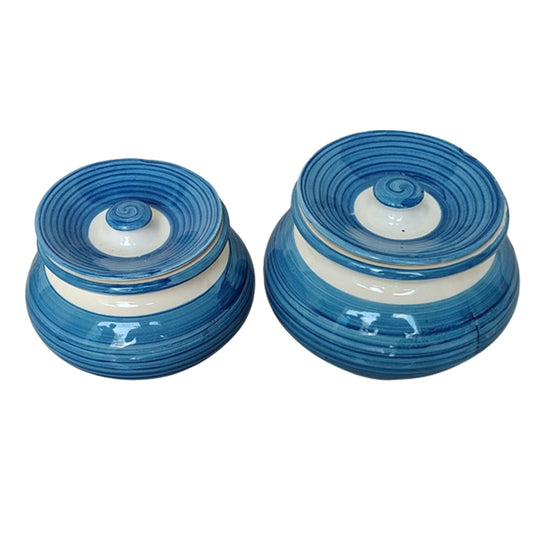 Luxora Handi Set with Lid (1 L + 1.5 L) - Set of 2 Pcs - Blue