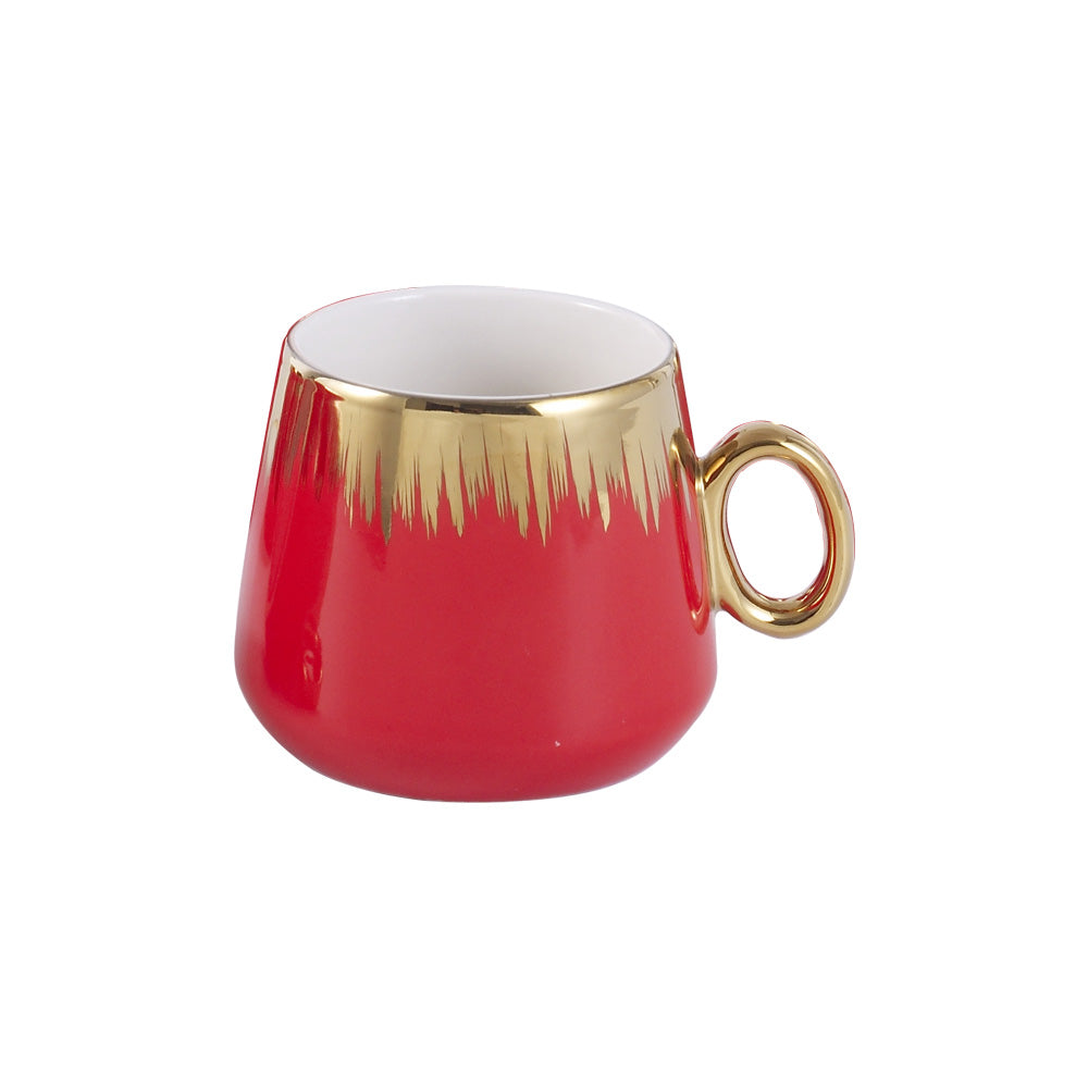 Lavish Mug Set - Red 180 ML - Set of 6 Pcs