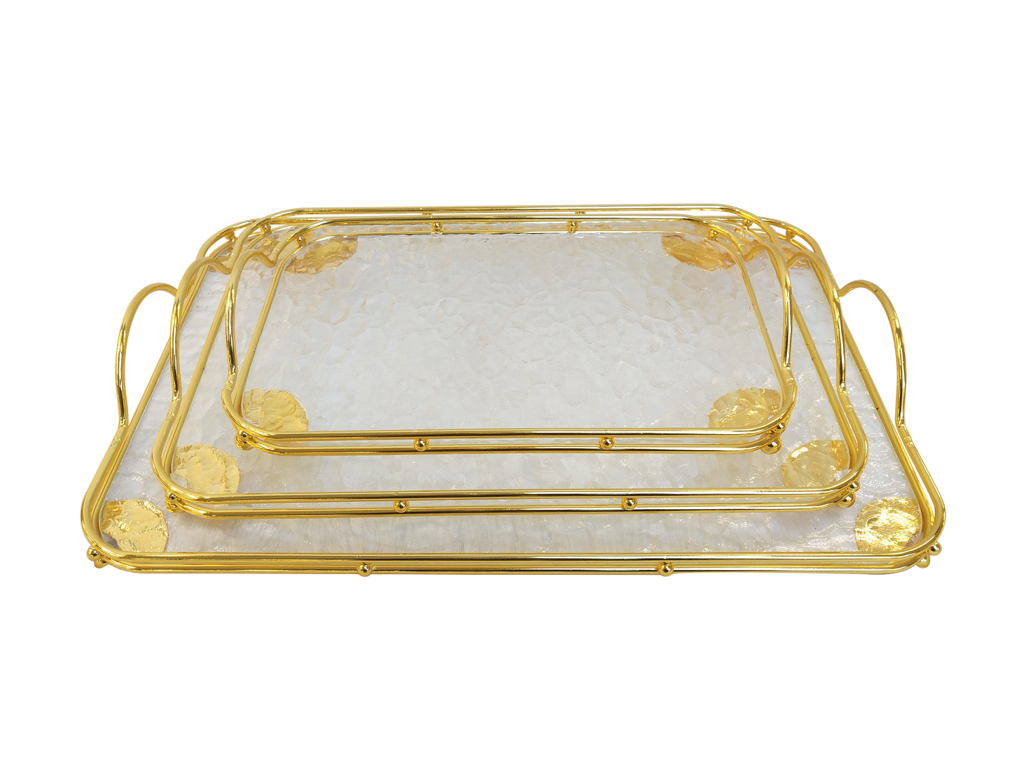 Aura Tray - Small + Medium Set of 2 Pcs Gold