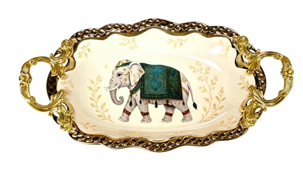 Elephant 25 Cm - Oval Platter With Handle