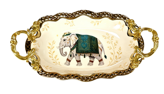 Elephant 25 Cm - Oval Platter With Handle
