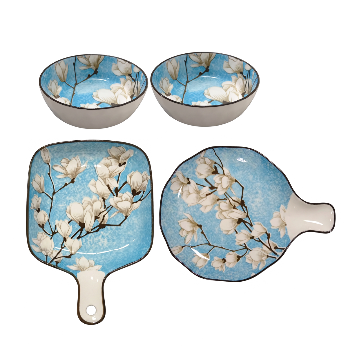Vespar Plate & Dish Set - Set of 4 Pcs