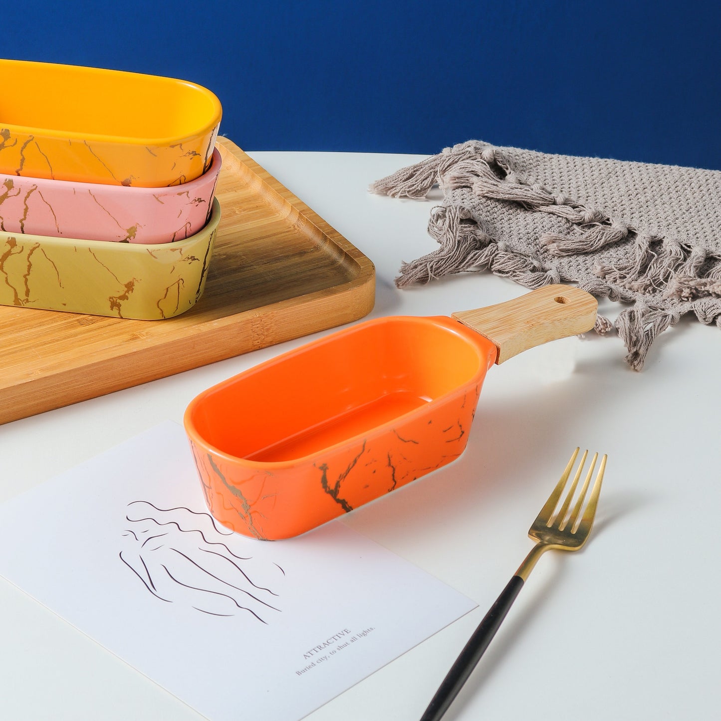 Marvelous Snack Dish Set of 1 Pc - Orange