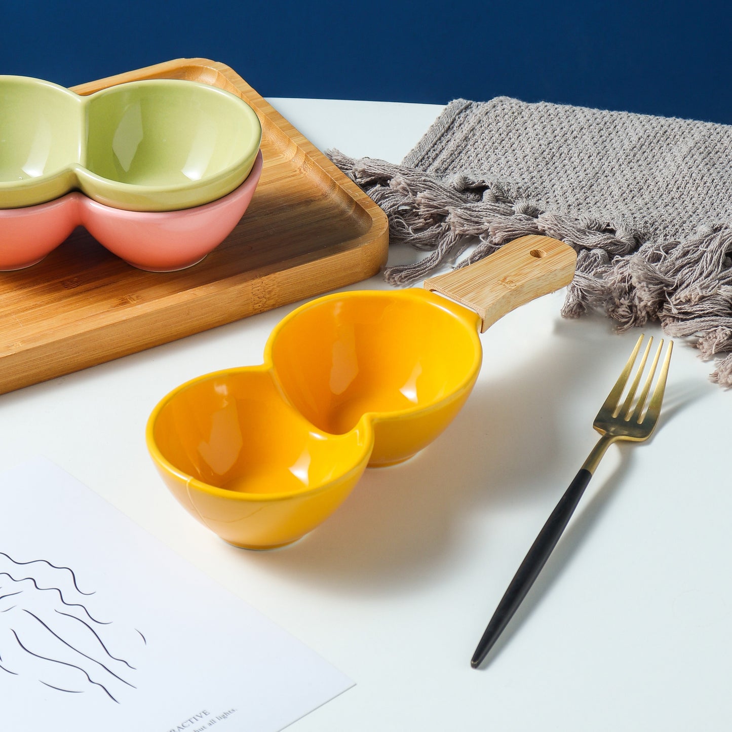 Aroma Snack Dish Set of 1 Pc - Yellow