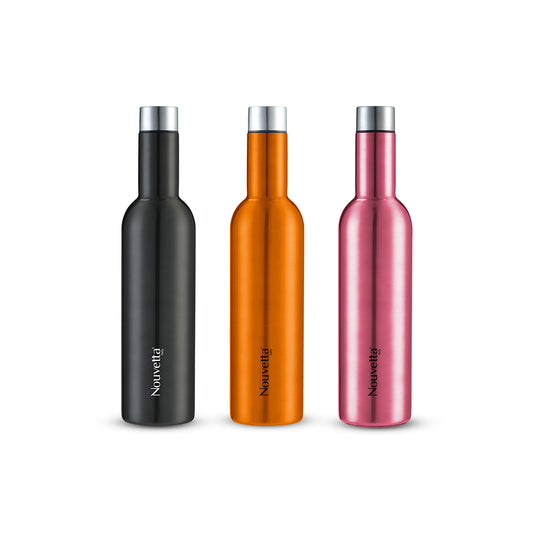 Brandon Double Wall Bottle - Orange / Black / Pink 750ml