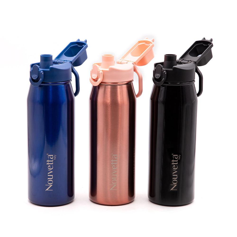 Lavon Double Wall Bottle - Black / Blue / Pink 1000 ML