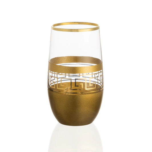 Gold Decal Whisky Glass - 390ml