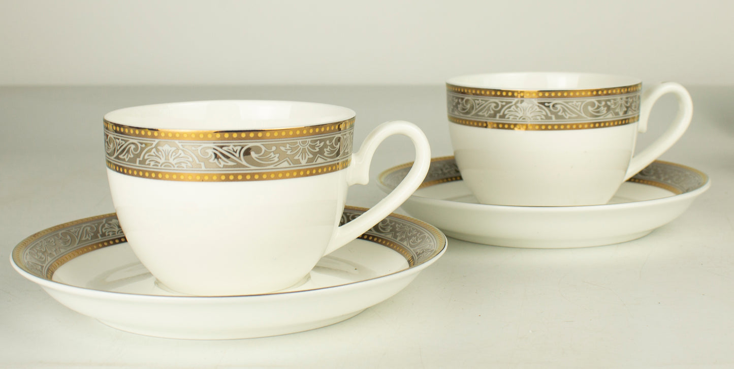 12 Pcs Premium Gold Collection Cup & Saucer