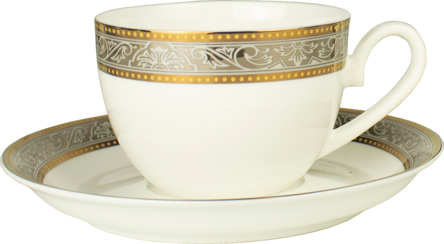 12 Pcs Premium Gold Collection Cup & Saucer