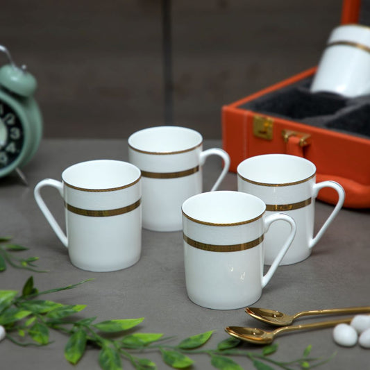 Premium Gold Collection Milk Mug Set 200 Ml Set Of 6 Pcs